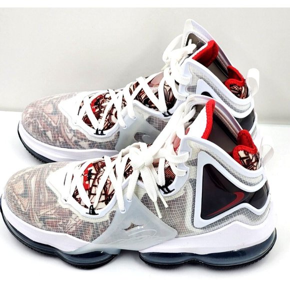Nike LeBron XIX 19 Sketch White UNIVERSITY Red Mens Size 10 CZ0203-101 main image 6